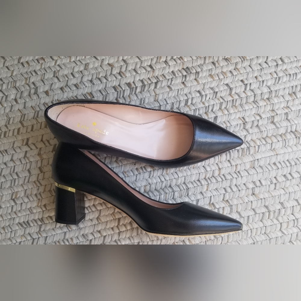 Kate Spade Black Heels Classic Pointed-Toe Pumps